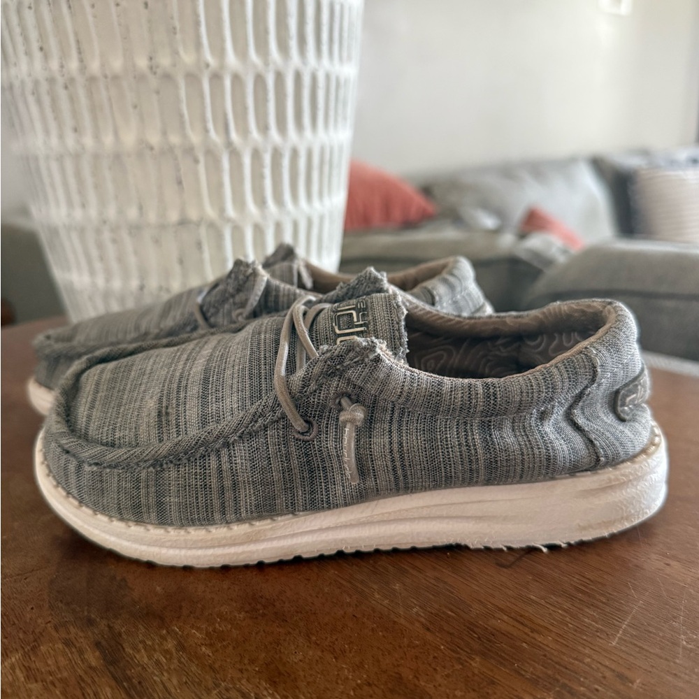 Size 11 little kids HeyDudes